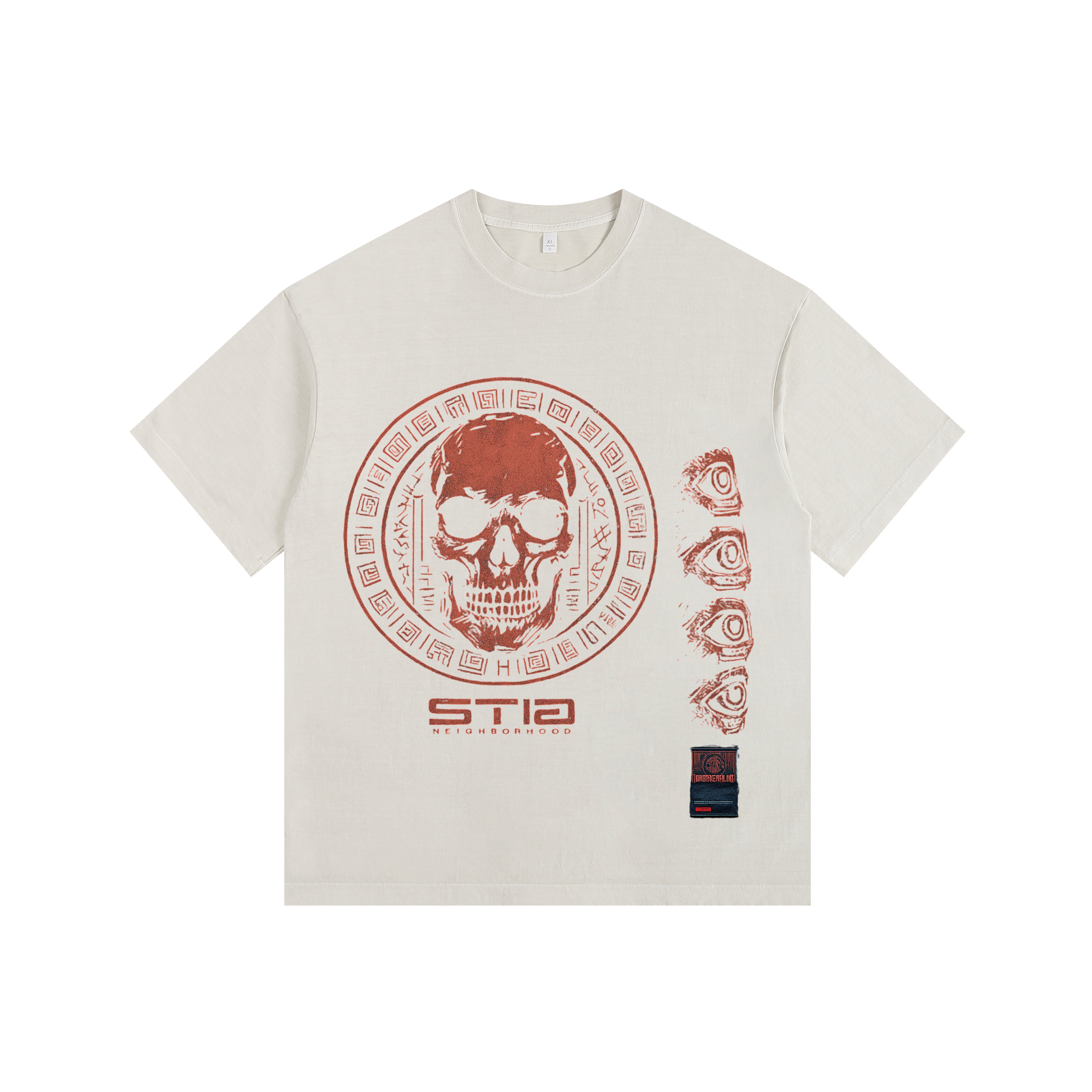 SKULL SEAL Vintage-washed oversized T-shirt