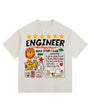 Street-style illustration Vintage-washed oversized T-shirt