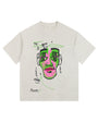 Comical Face Vintage-washed oversized T-shirt