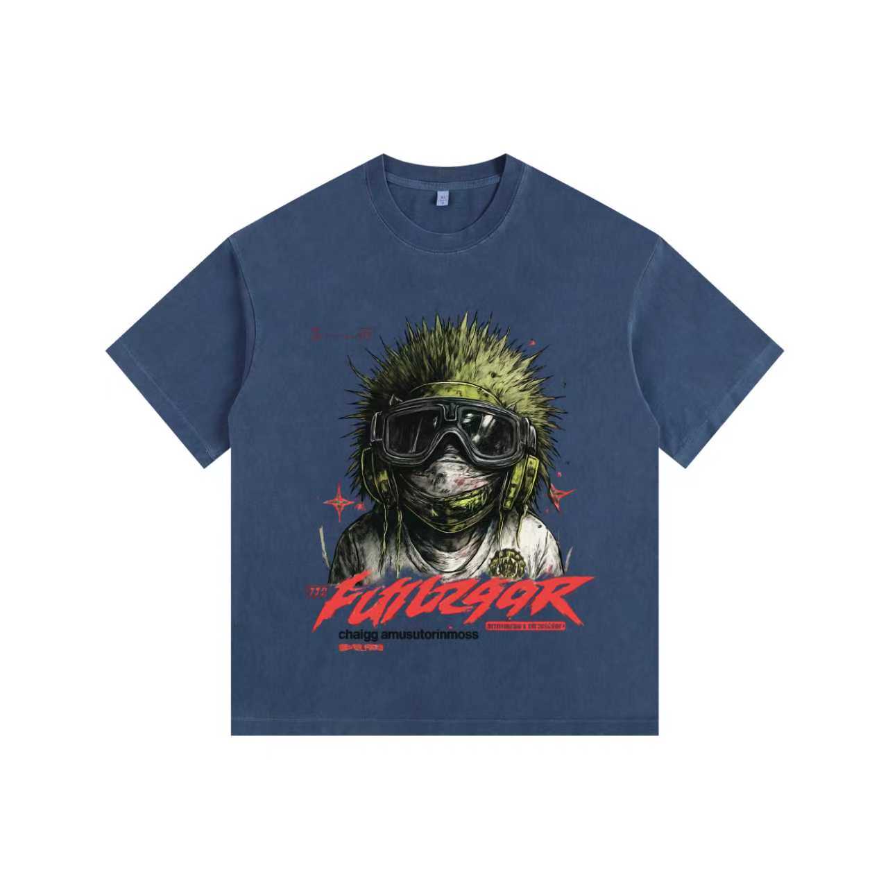Armored Vintage-Washed Oversized T-shirt