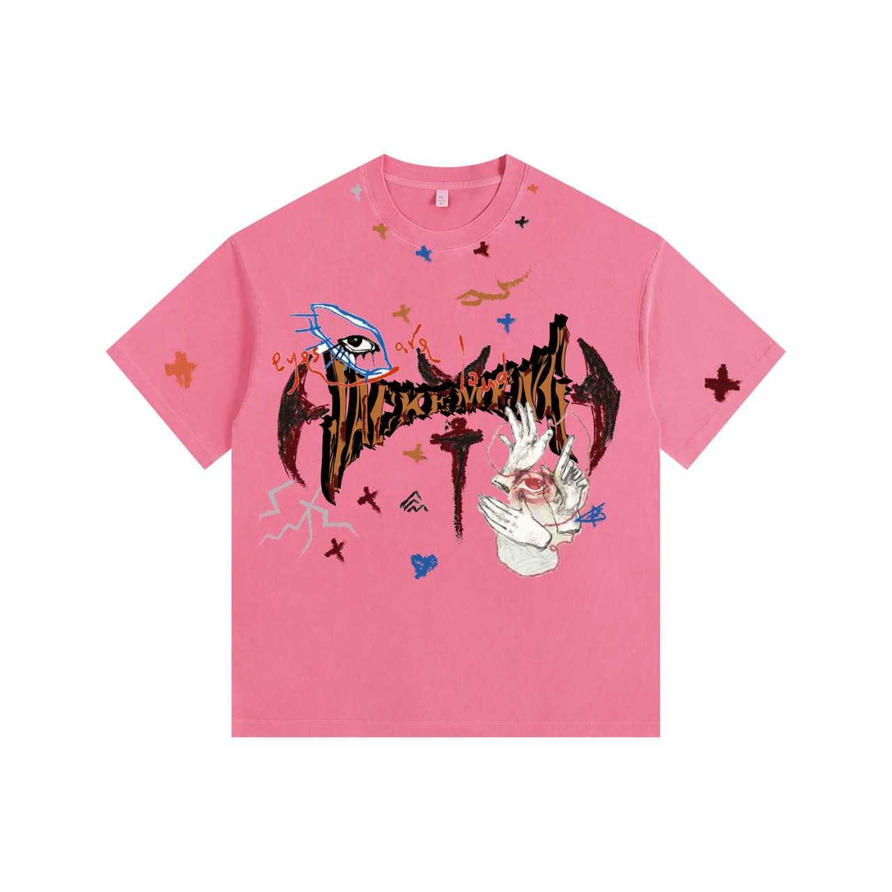 Demon JACKEMENG Vintage-Washed Oversized Tee – [The Recounted Cloth]