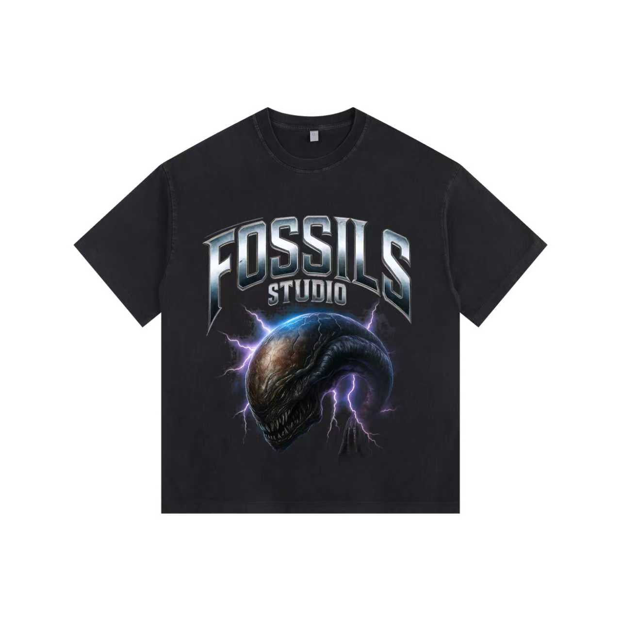 Abyssal Troll Vintage-washed oversized T-shirt