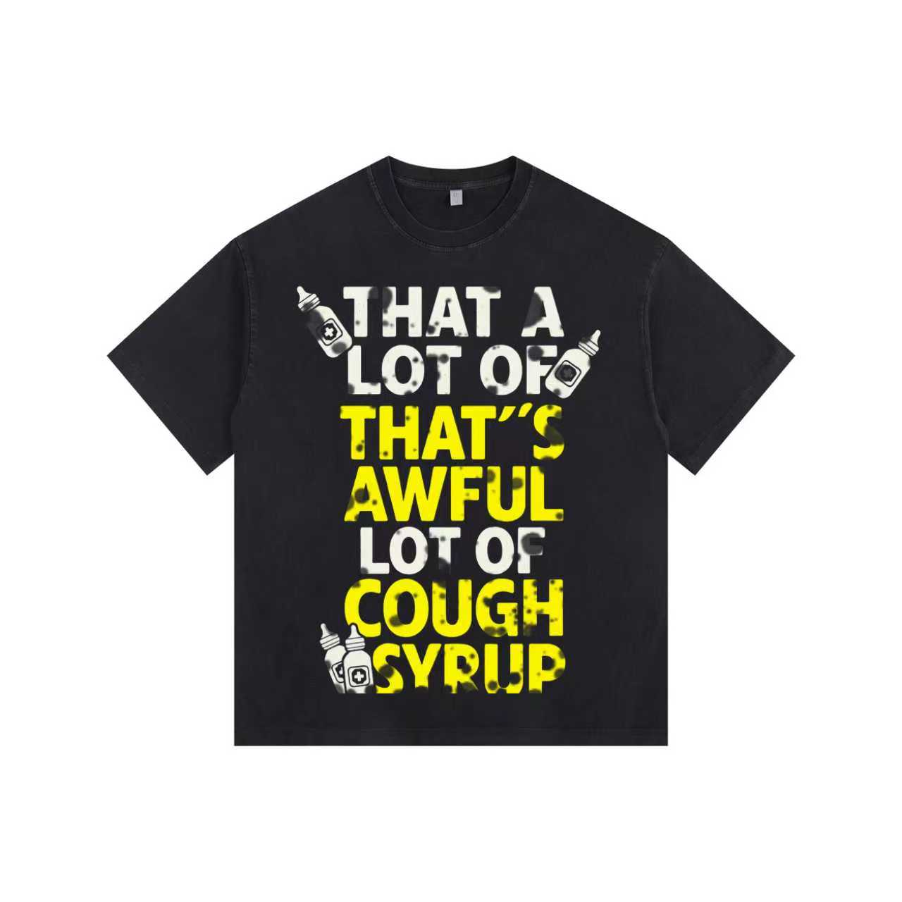 LOT of COUGH SYRUP Vintage-Washed Oversized T-shirt