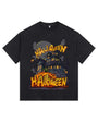 Haunted House Vintage-Washed Oversized Tee – [Halloween🎃]