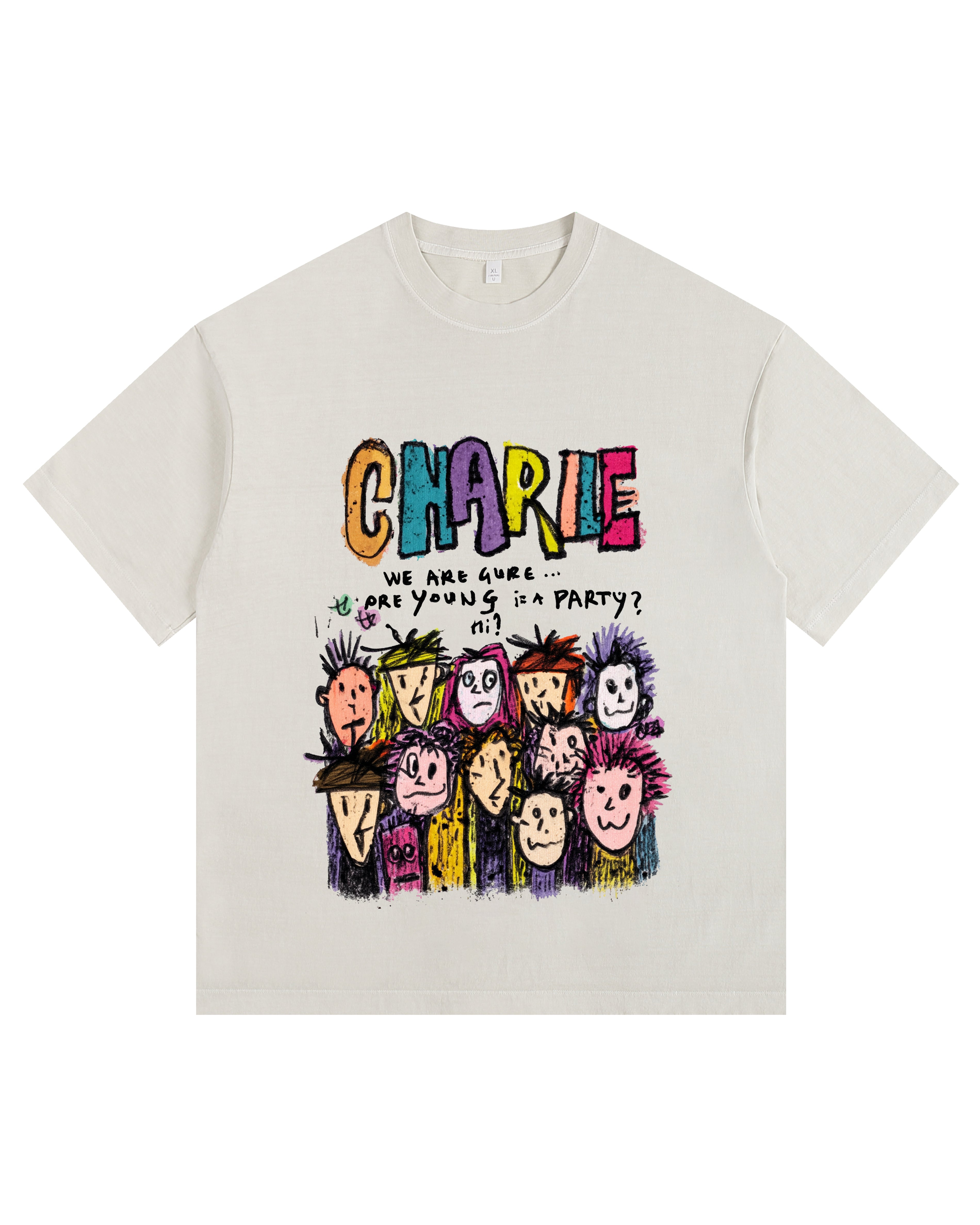 Vivid Crew Vintage-washed oversized tee