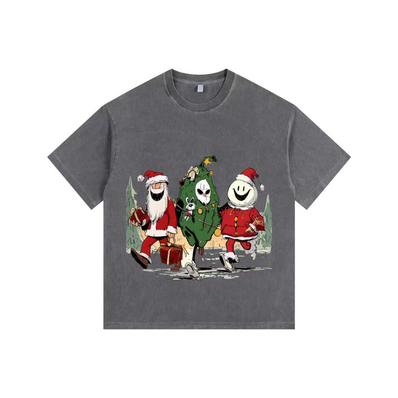 Santa's Buddy Vintage-Washed Oversized T-shirt – [Vintage Xmas '25🎄]