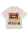 Street-style illustration Vintage-washed oversized T-shirt