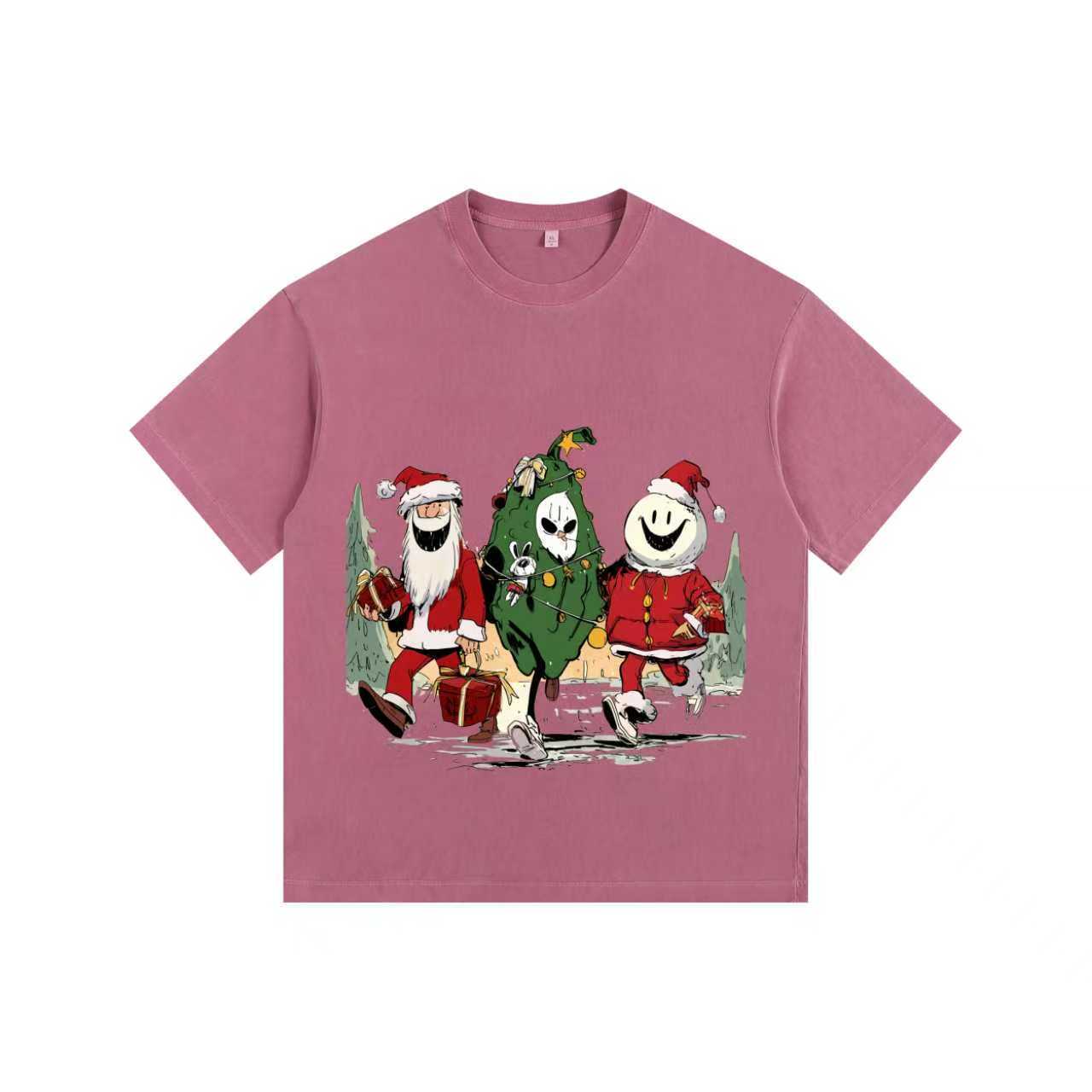Santa's Buddy Vintage-Washed Oversized T-shirt – [Vintage Xmas '25🎄]