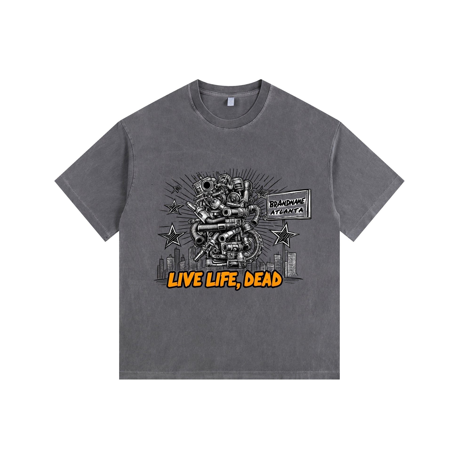 Metal Storm Vintage-washed oversized T-shirt