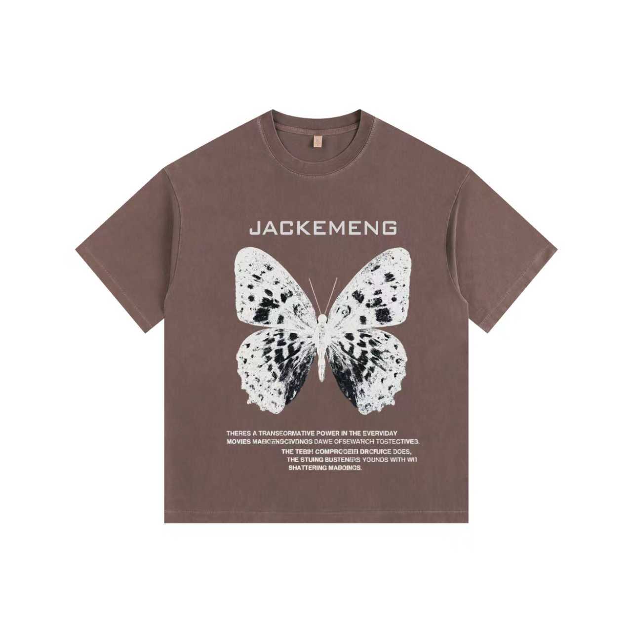 Butterfly Vintage-washed oversized T-shirt