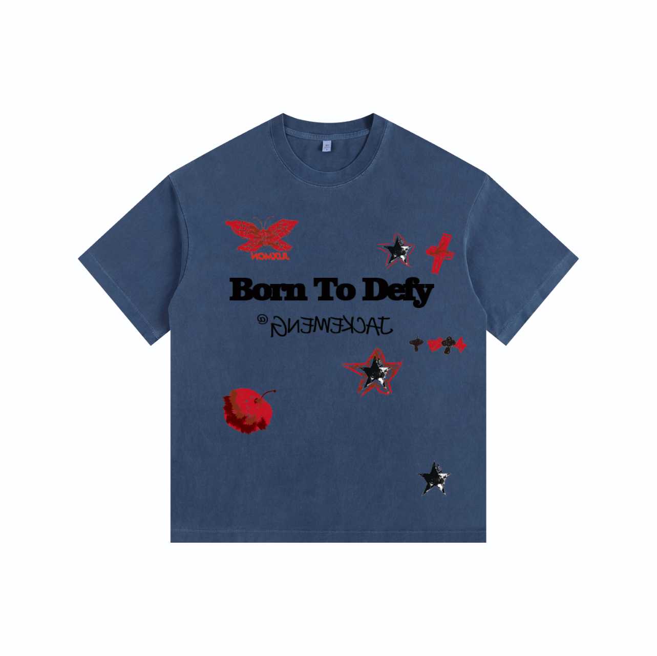 LETTER Vintage-washed oversize tee – [The Recounted Cloth]
