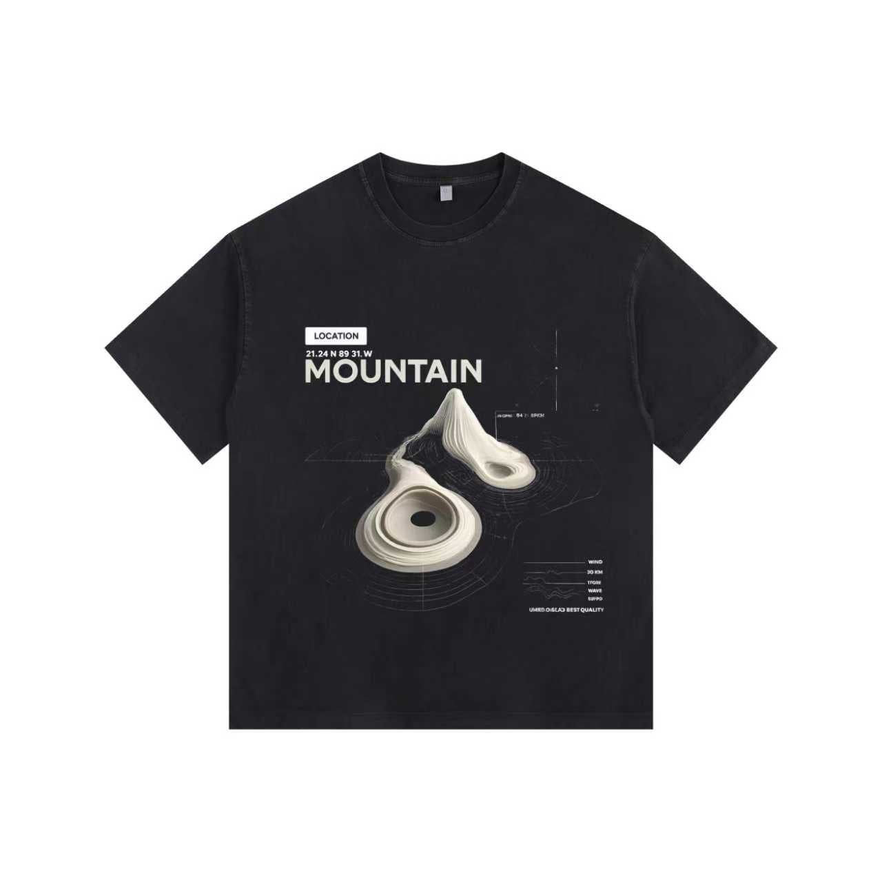 Mountain Vintage-Washed Oversized T-shirt