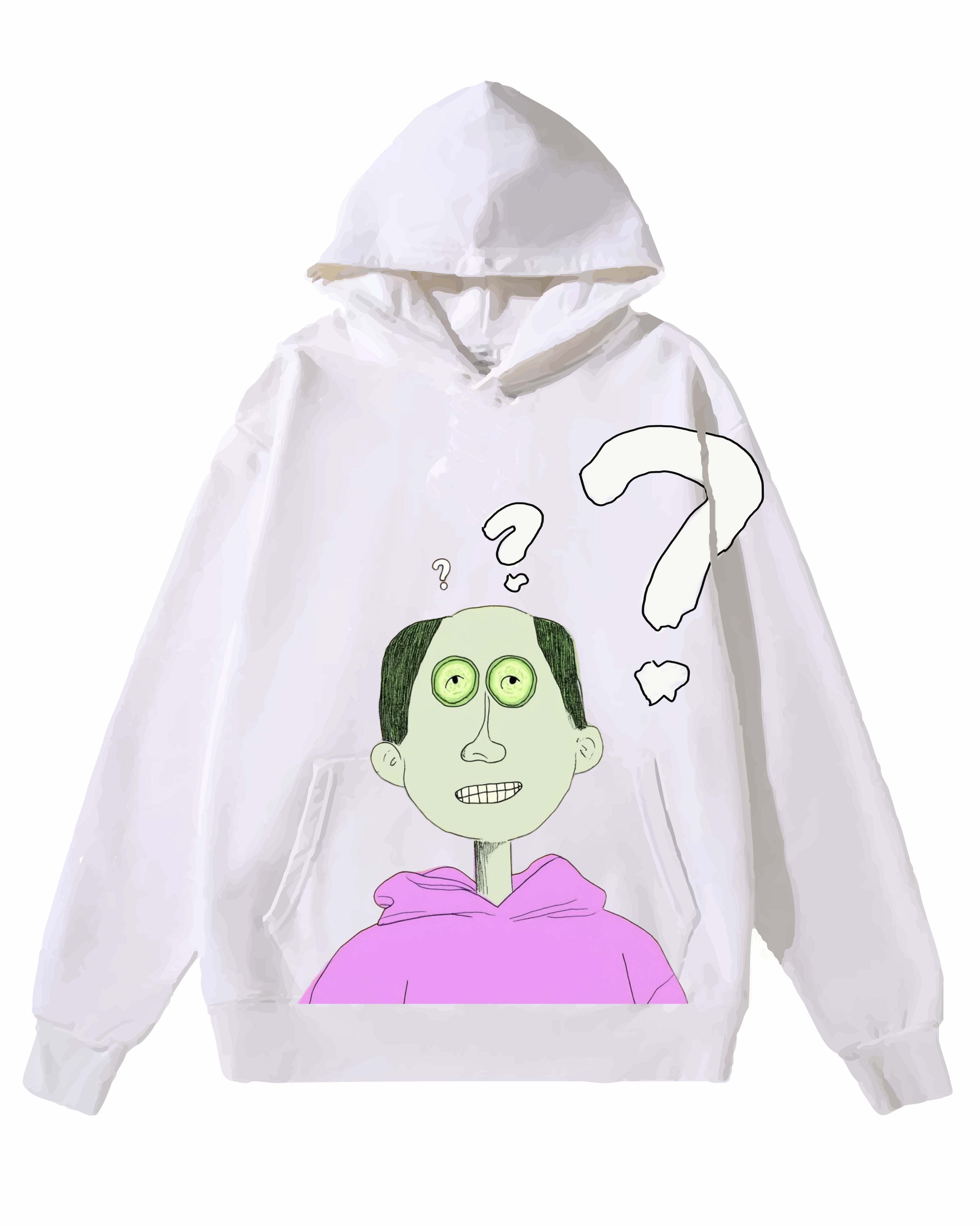 Bizarre Cartoon Vintage-Washed  Hoodie - [The Recounted Cloth]