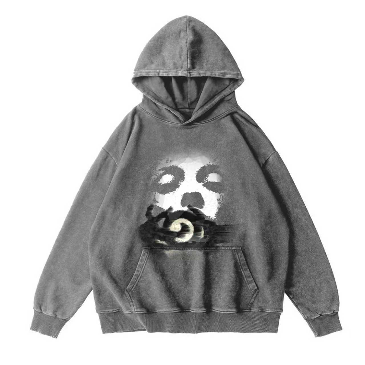 White-Face Camera Vintage-Washed  Hoodie