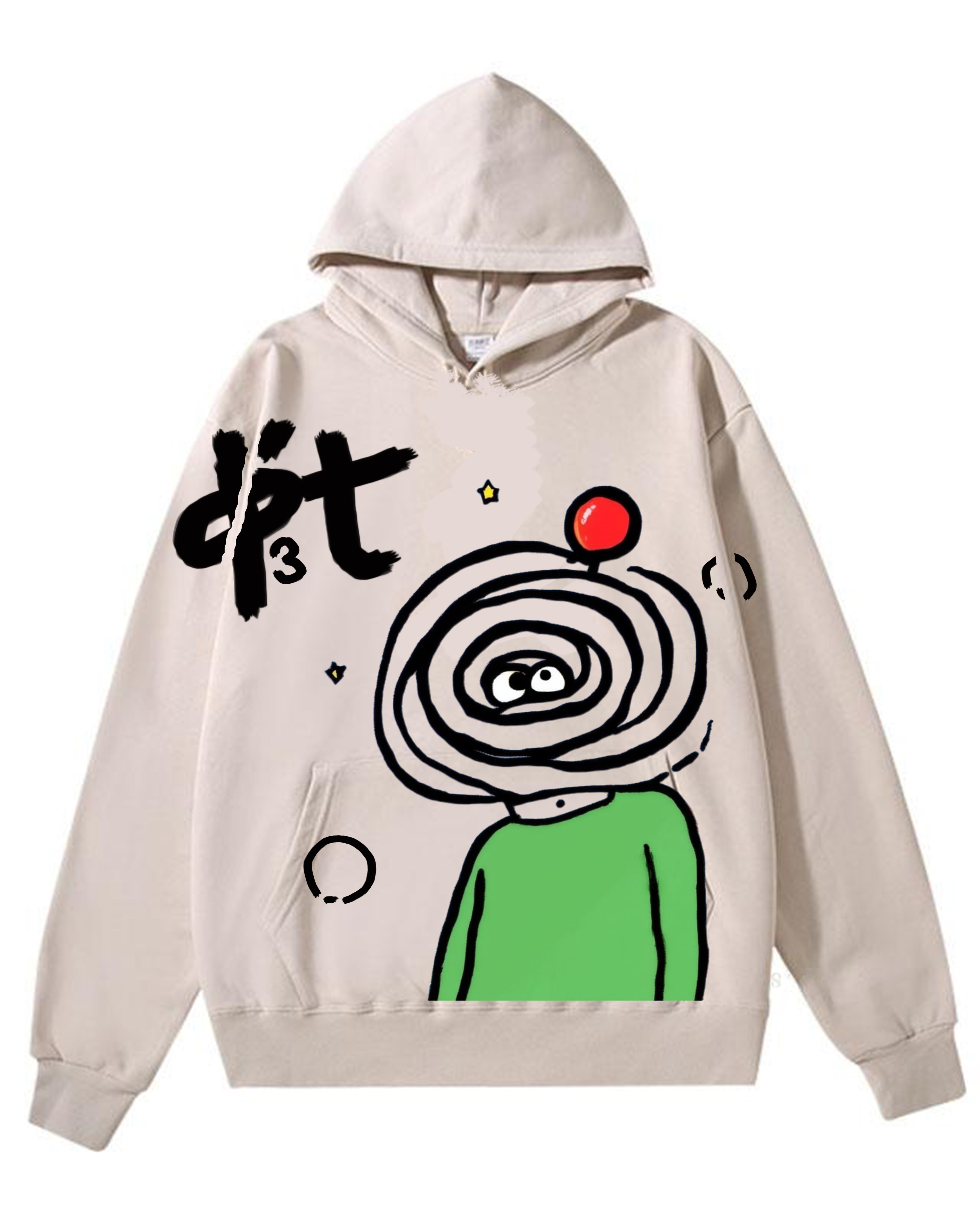 Bizarre Cartoon Vintage-Washed  Hoodie - [The Recounted Cloth]