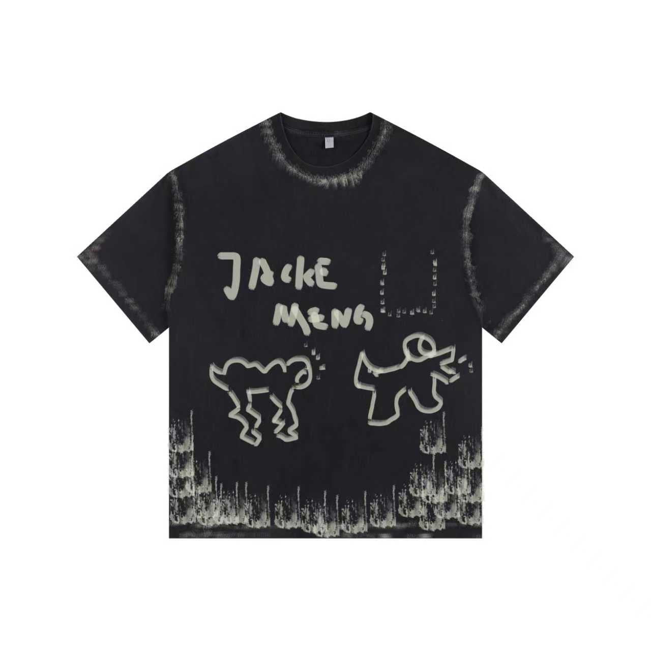 Strange creature Vintage-Washed Oversized Tee – [Oxide Union]