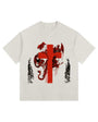 Demon Cross Vintage-washed oversized T-shirt