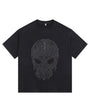 Skull Vintage-washed oversized T-shirt - [CRYSTAL REBEL]