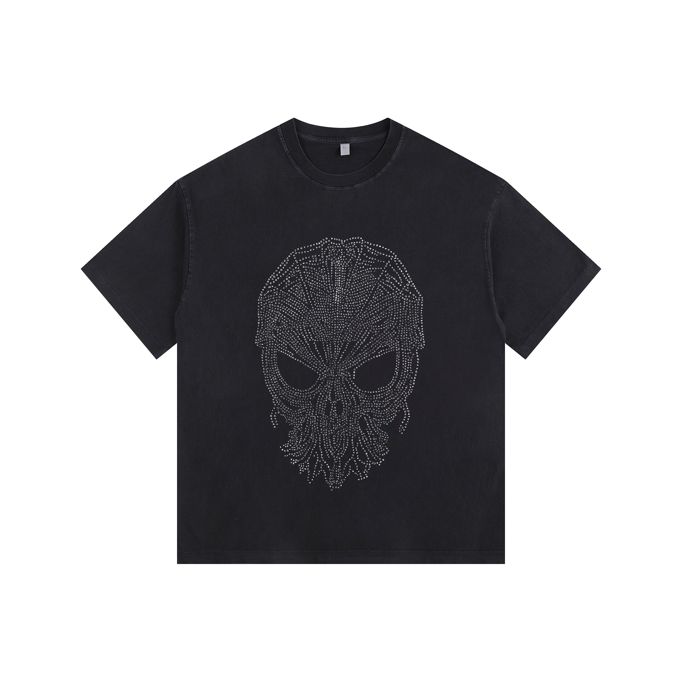 Skull Vintage-washed oversized T-shirt - [CRYSTAL REBEL]
