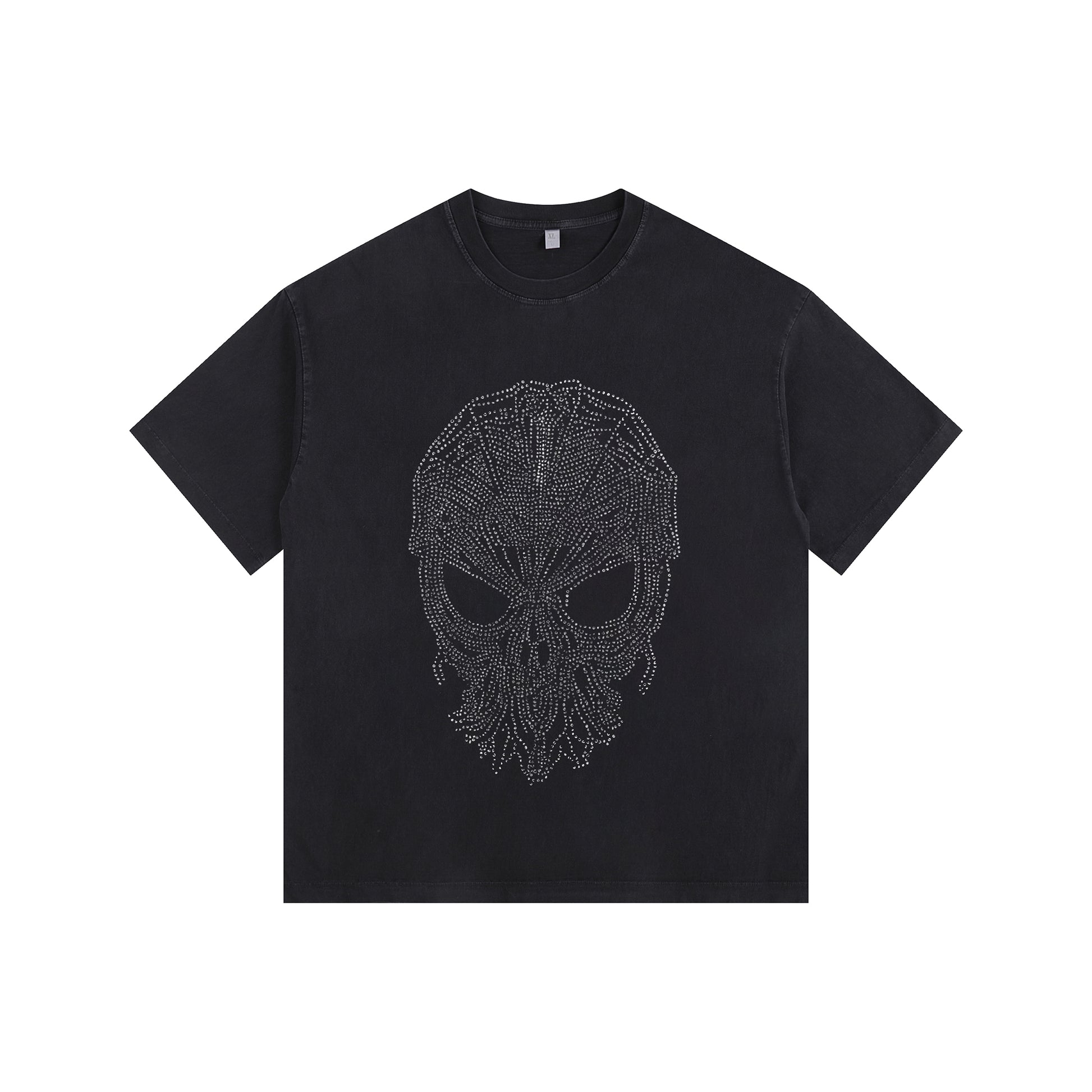 Skull Vintage-washed oversized T-shirt - [CRYSTAL REBEL]