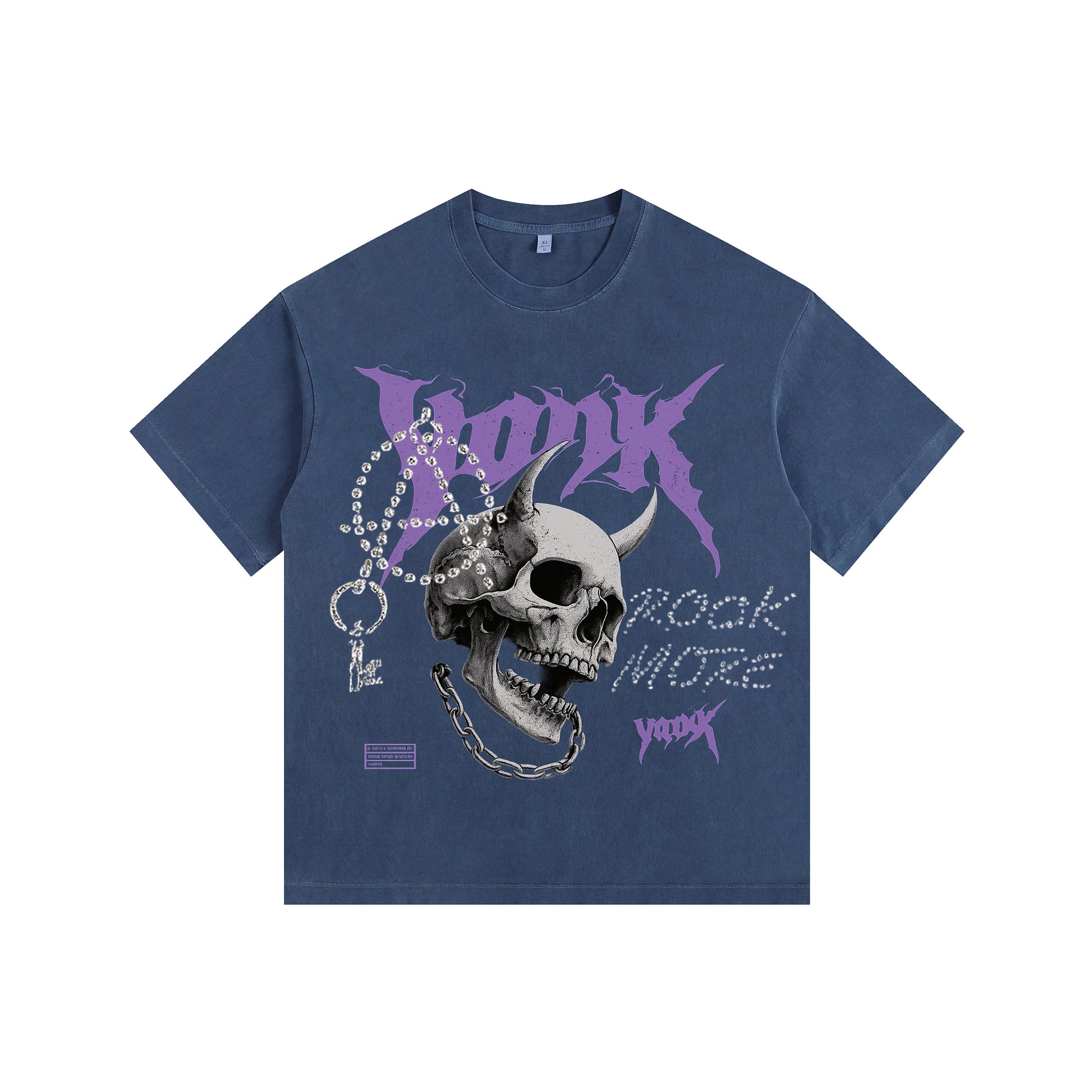 Demon Skull Vintage-washed oversized T-shirt