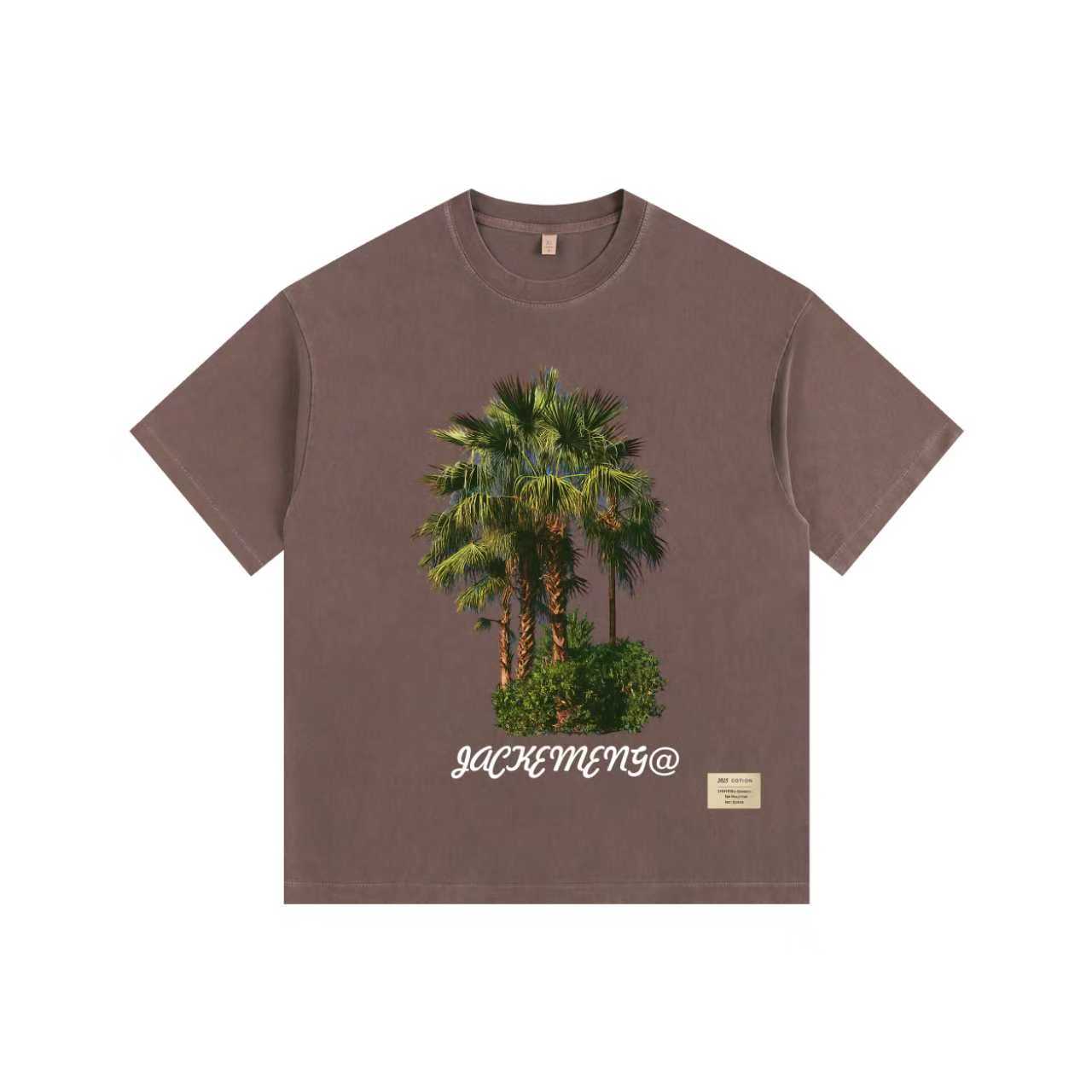 Coconut Tree Vintage-washed oversized T-shirt