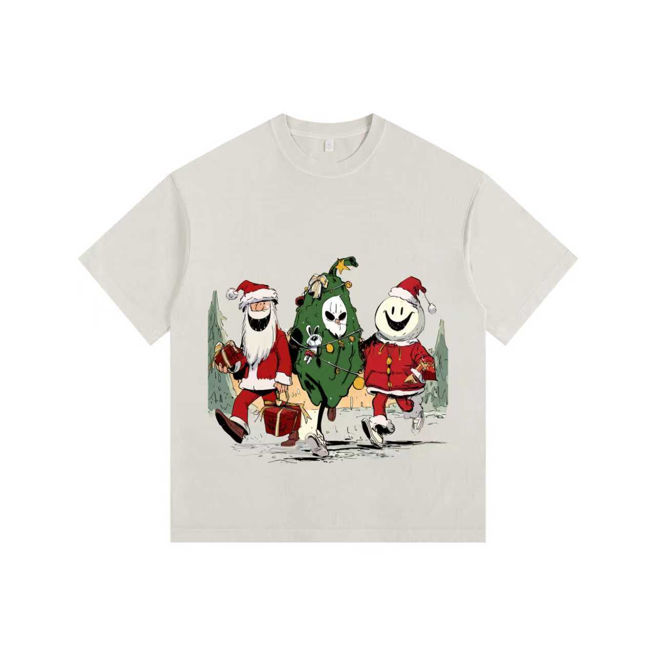 Santa's Buddy Vintage-Washed Oversized T-shirt – [Vintage Xmas '25🎄]