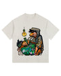 Badass Designer Vintage-washed oversized T-shirt