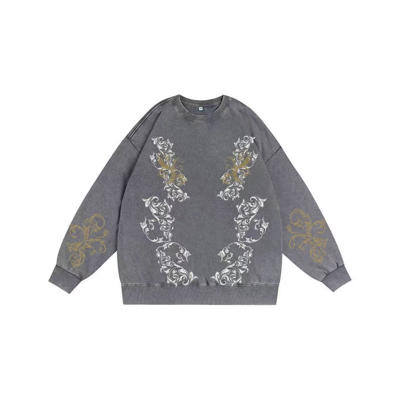Tracery Vintage-Washed Oversized Sweatshirt – [The Recounted Cloth]