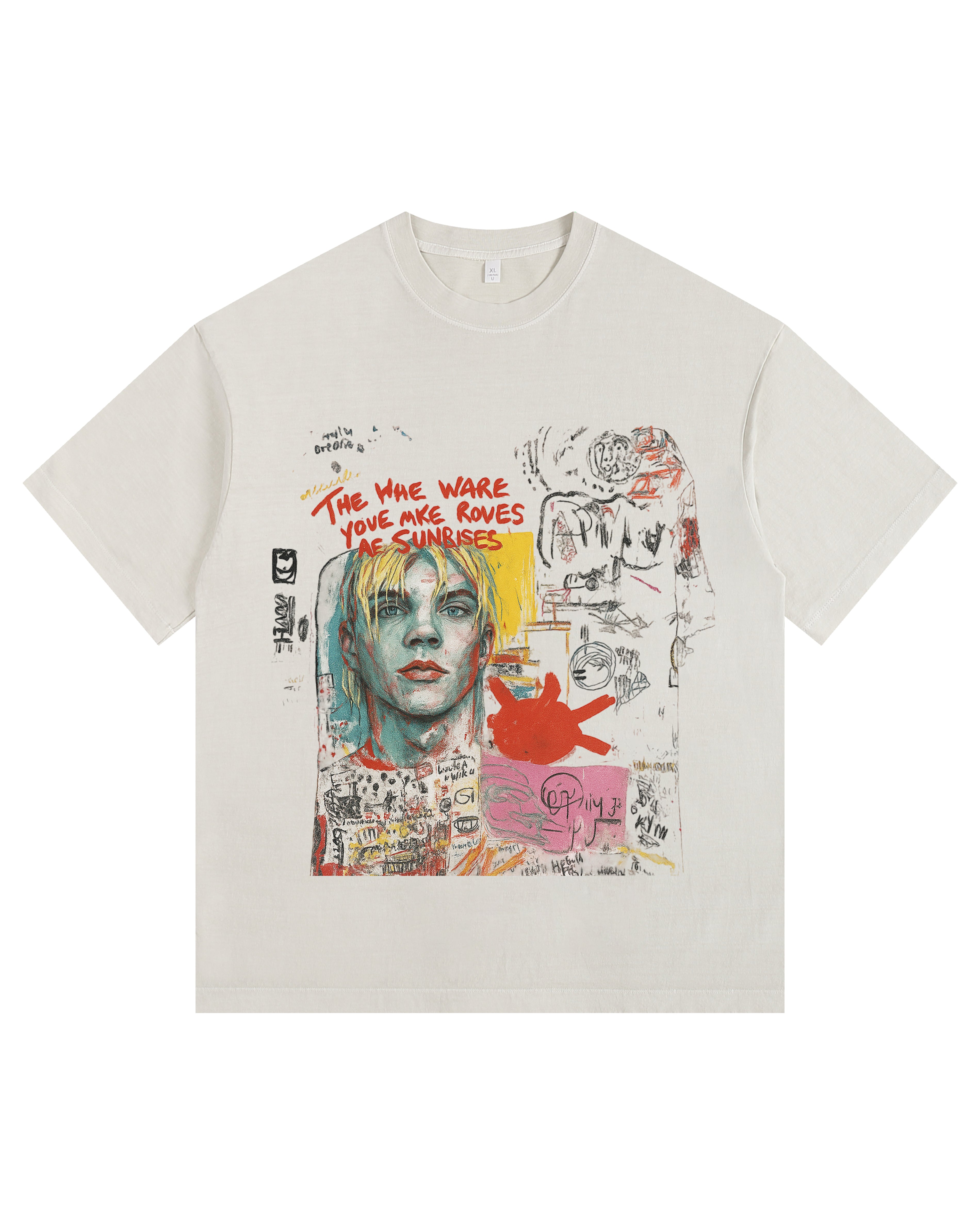 Graffiti Overload Vintage-washed oversized T-shirt