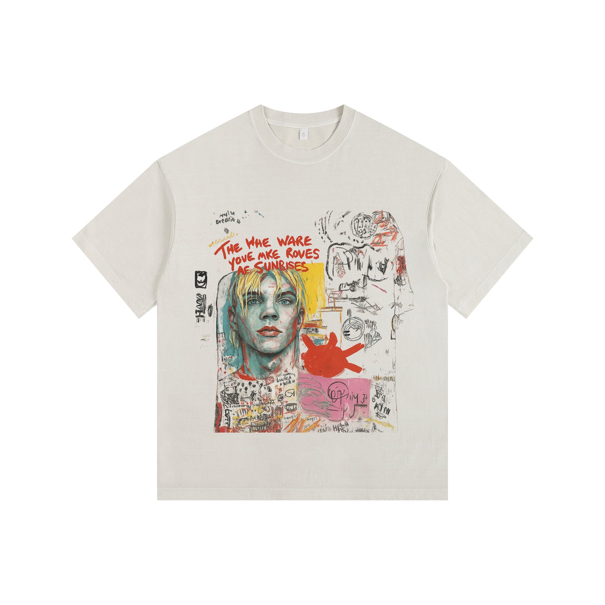 Graffiti Overload Vintage-washed oversized T-shirt