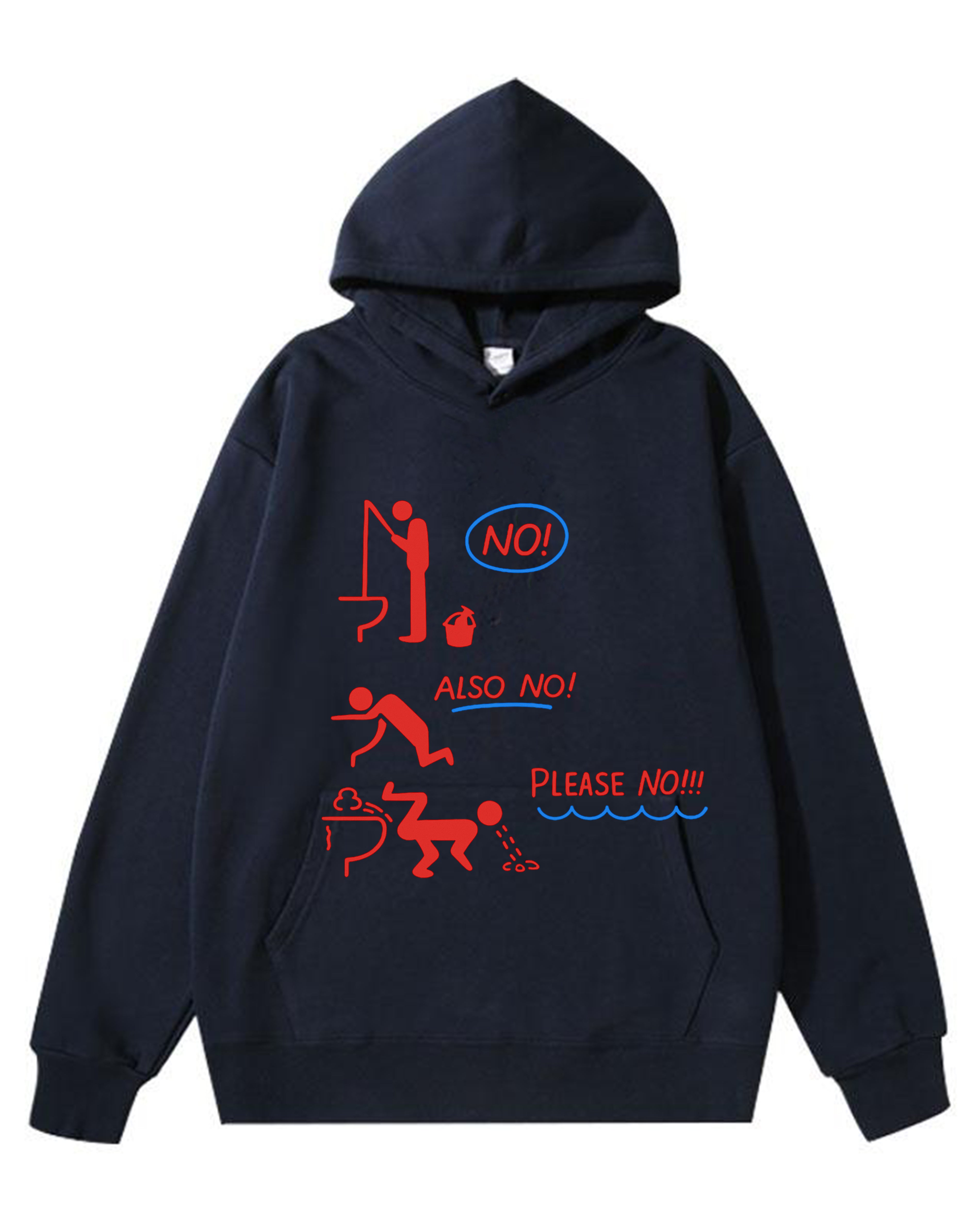 No Fishing in the Toilet Bowl ! Vintage-Washed  Hoodie