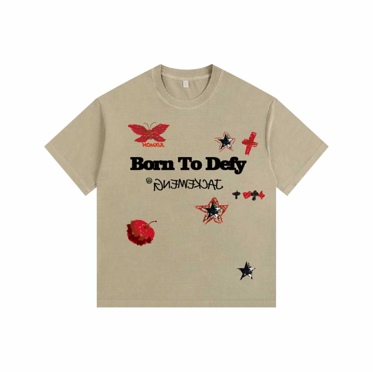 LETTER Vintage-washed oversize tee – [The Recounted Cloth]
