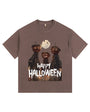 Pumpkin Bros Vintage-Washed Oversized Tee – [Halloween🎃]