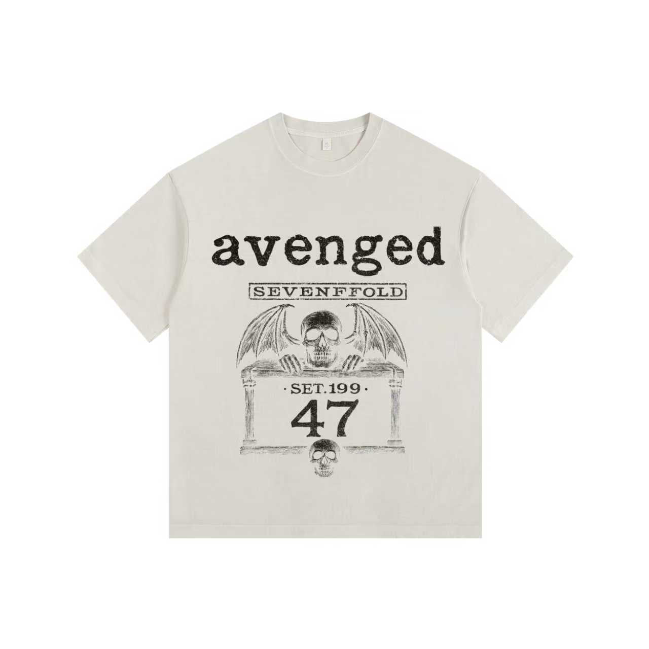 Death's Wooden Box Vintage-washed oversized T-shirt