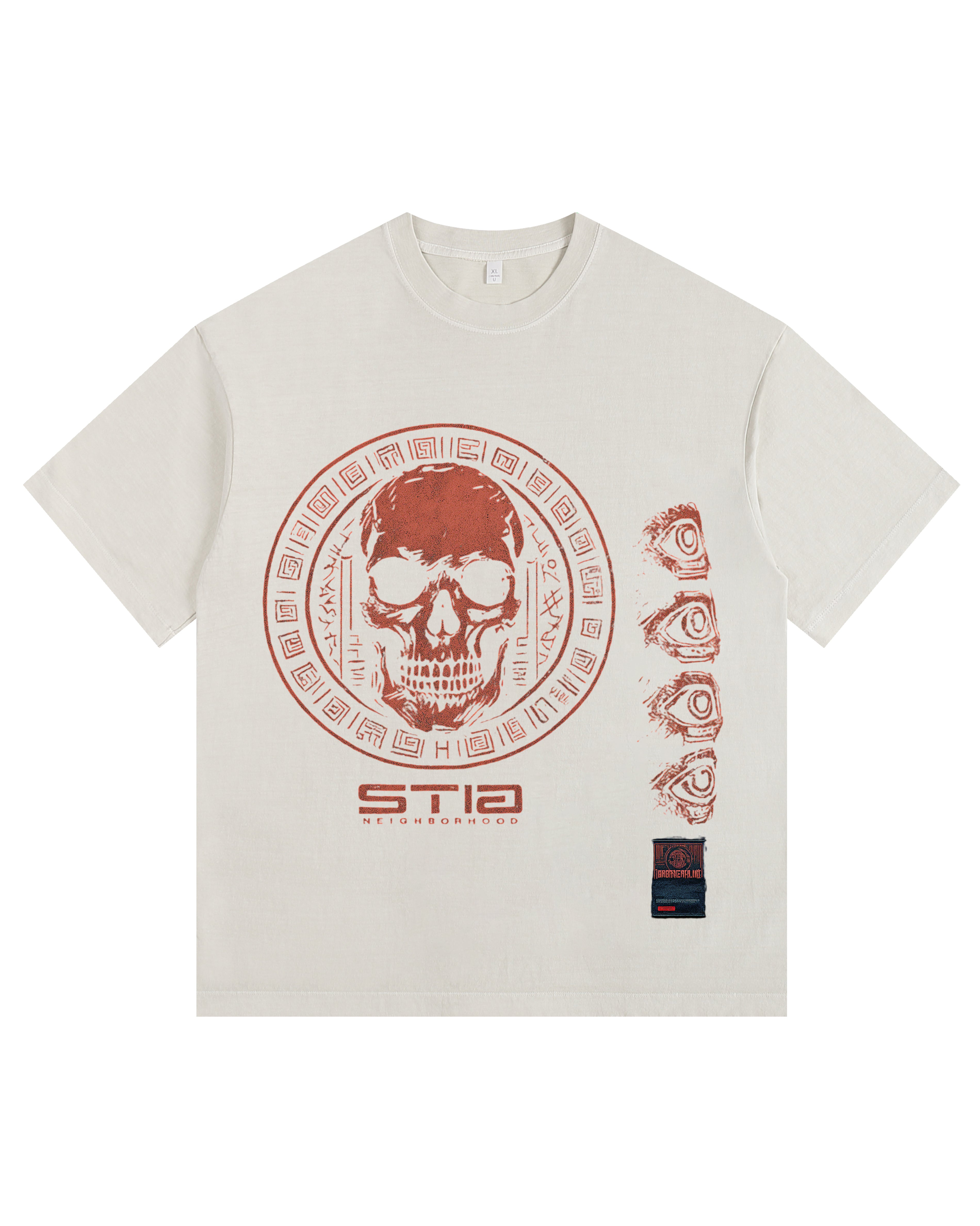 SKULL SEAL Vintage-washed oversized T-shirt