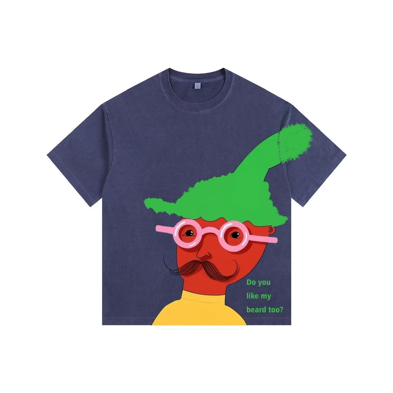 Bizarre Cartoon Vintage-washed oversized T-shirt - [The Recounted Cloth]