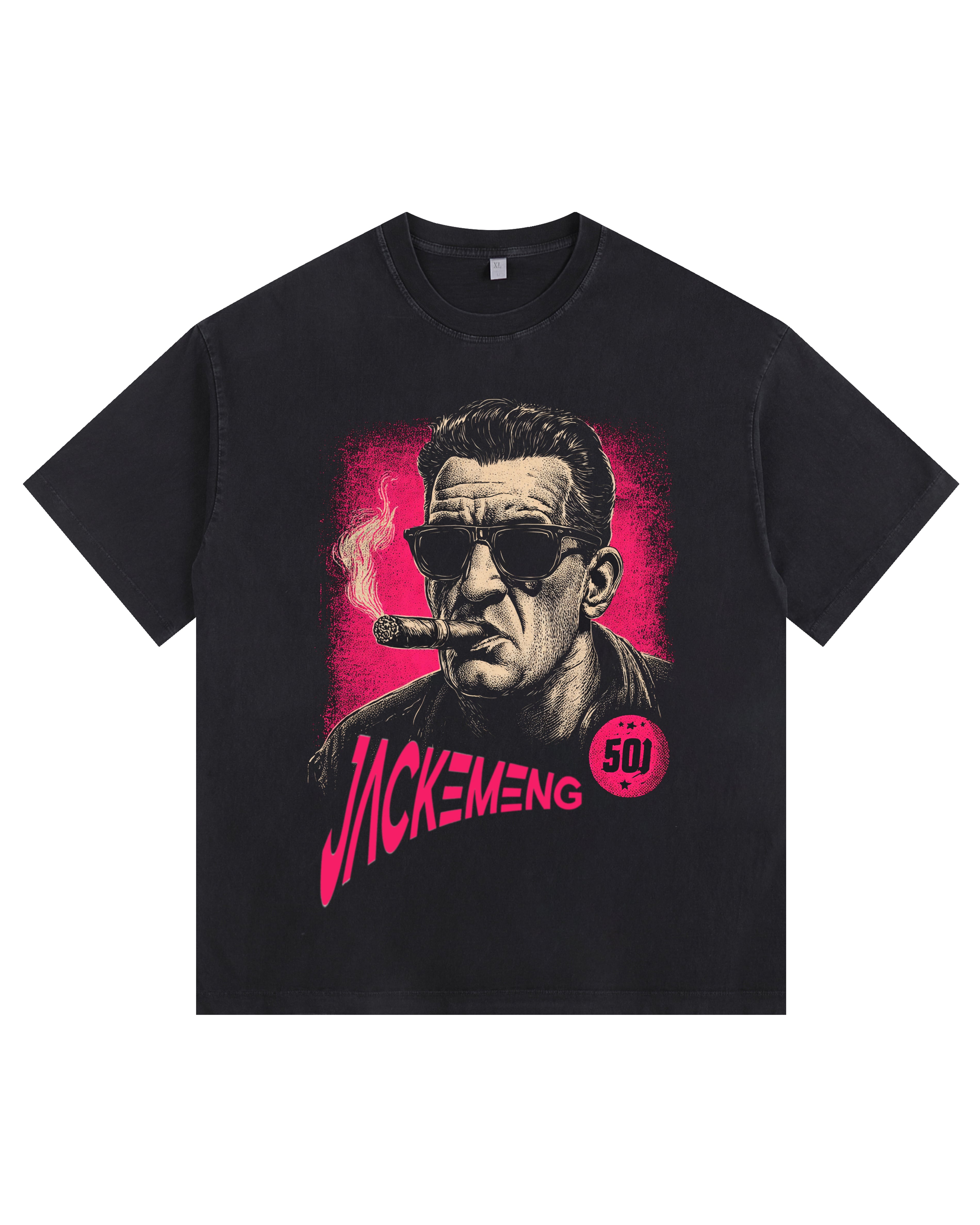 Boss Large Print Vintage-Washed Oversized T-shirt