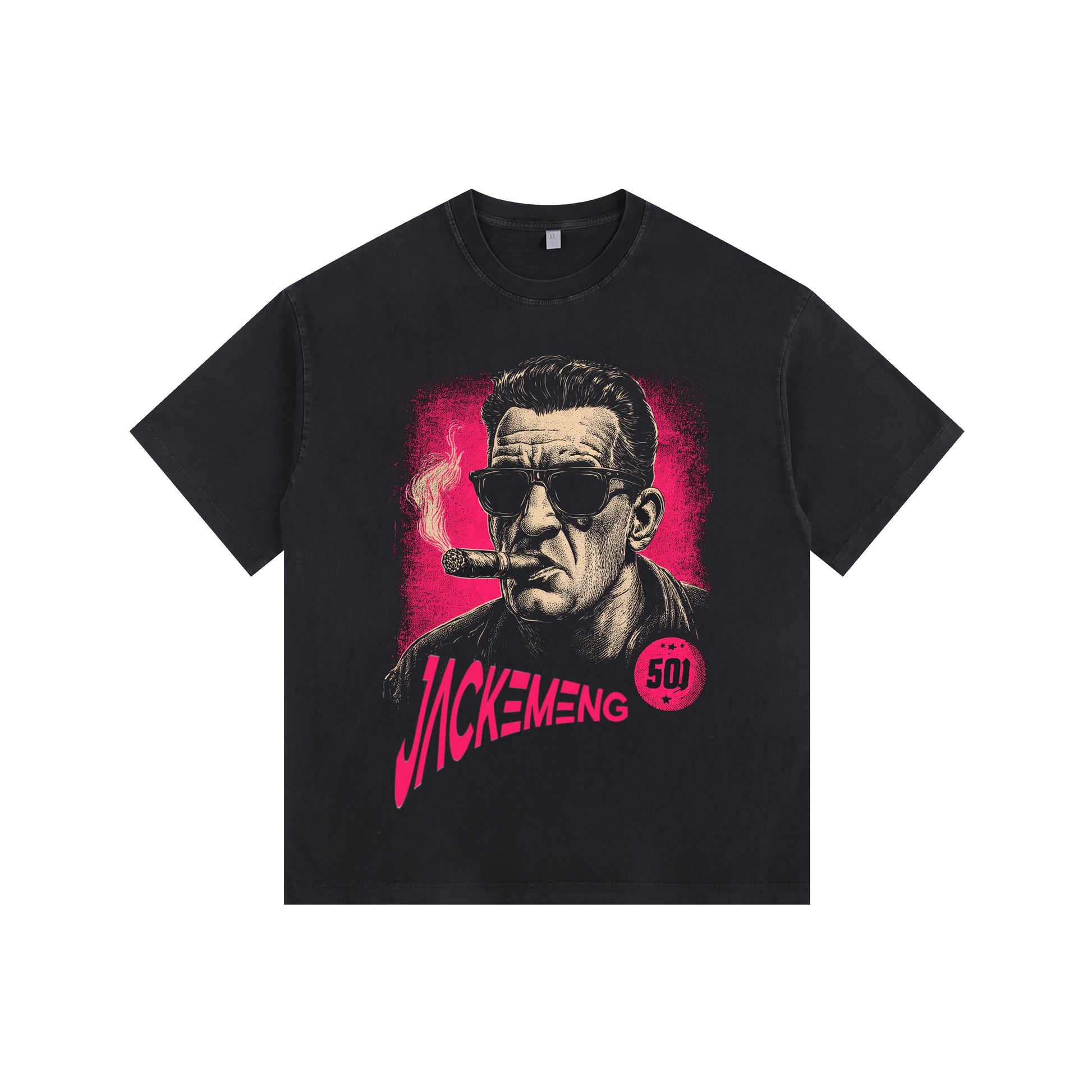 Boss Large Print Vintage-Washed Oversized T-shirt