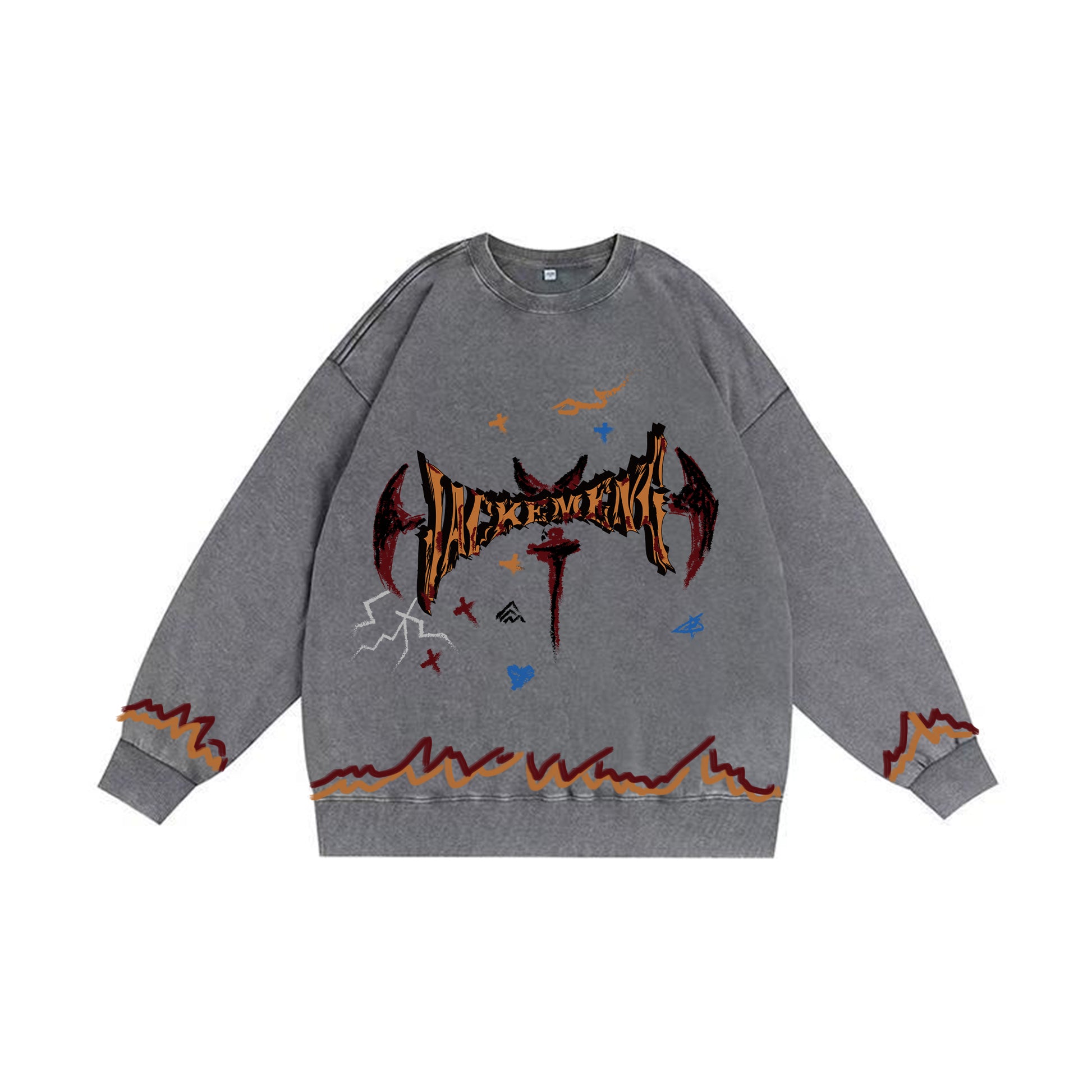 Demon JACKEMENG Washed Oversized Sweatshirt – [The Recounted Cloth]