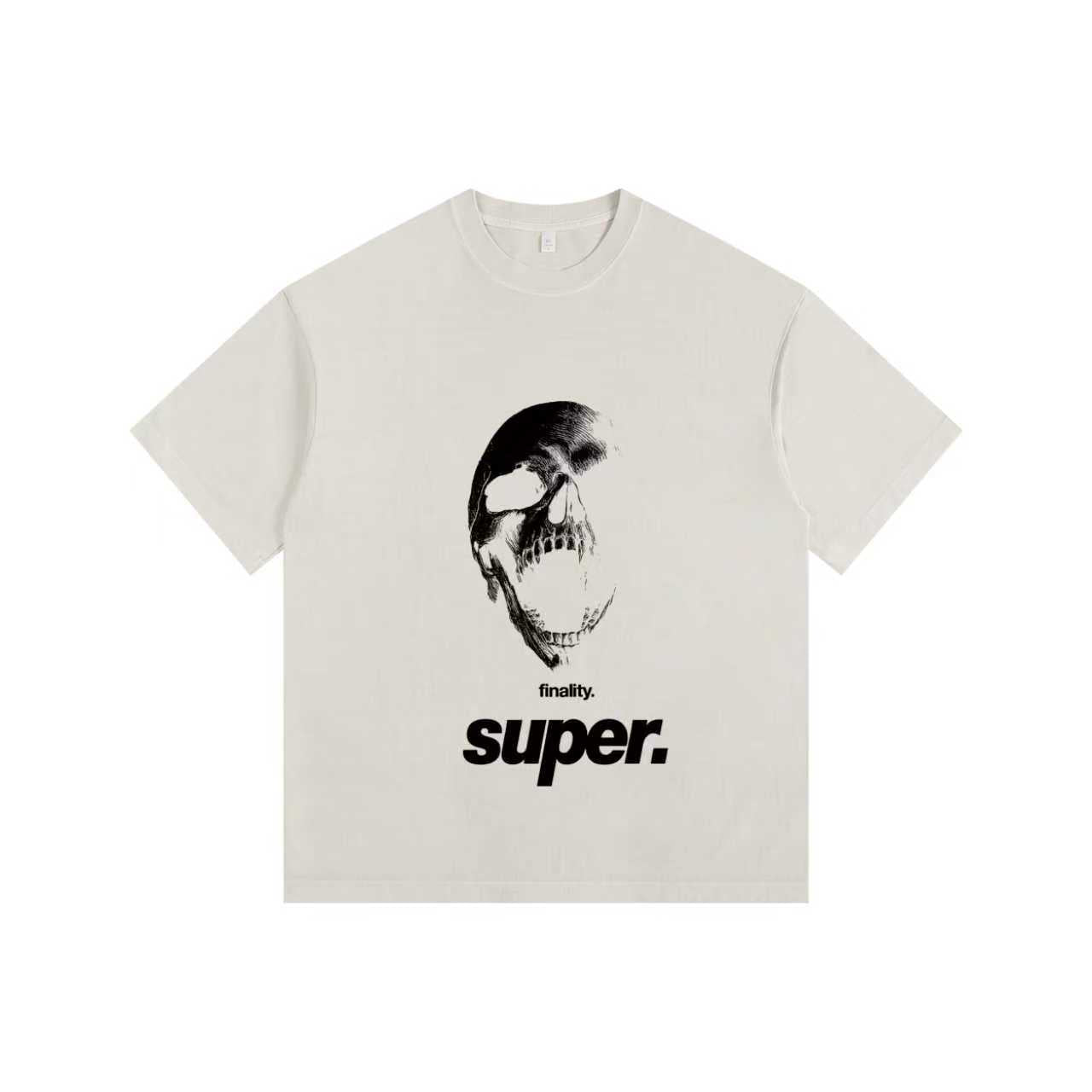 Creepy Skull Vintage-washed oversized T-shirt