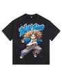 Kung Fu Kim Vintage-Washed Oversized T-shirt