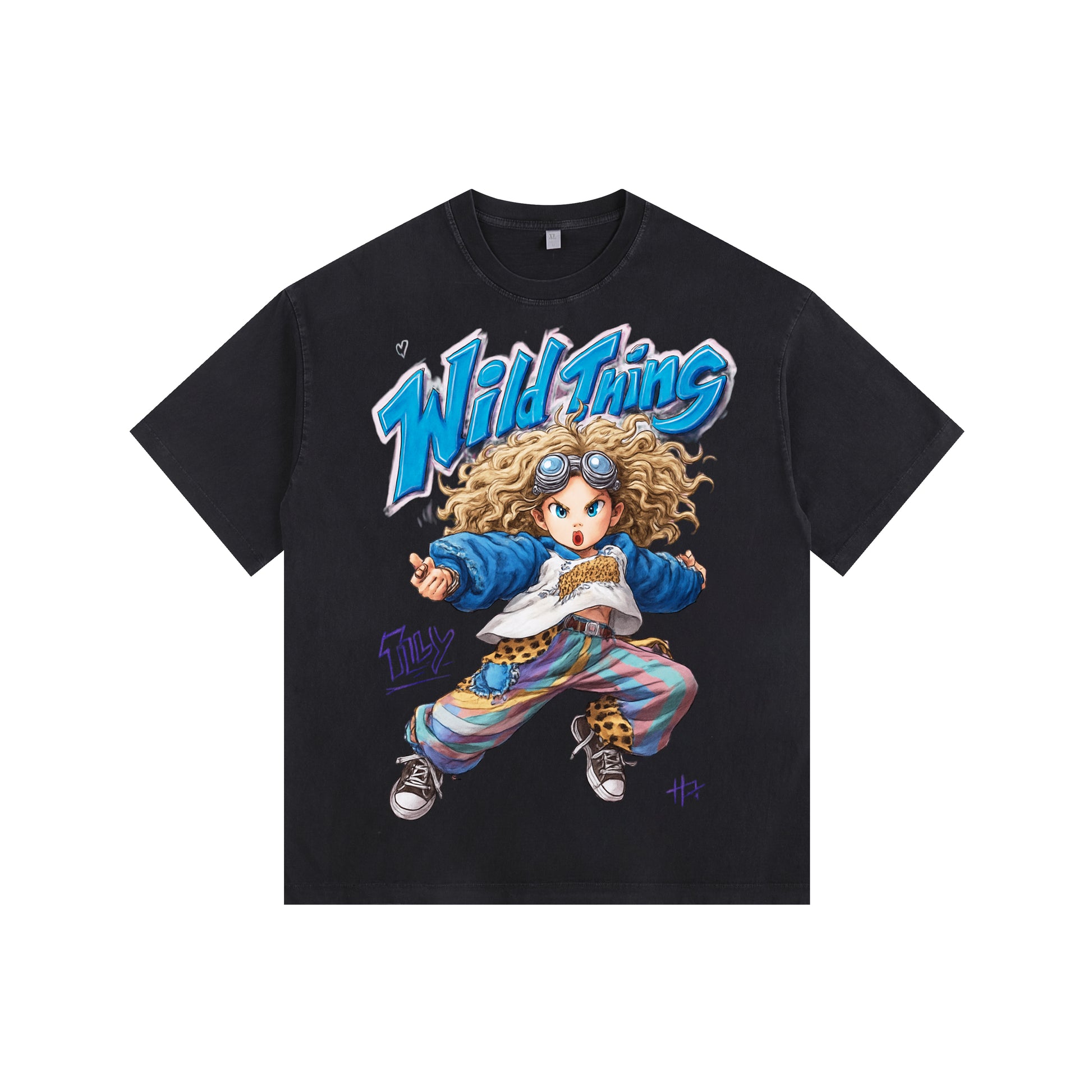 Kung Fu Kim Vintage-Washed Oversized T-shirt
