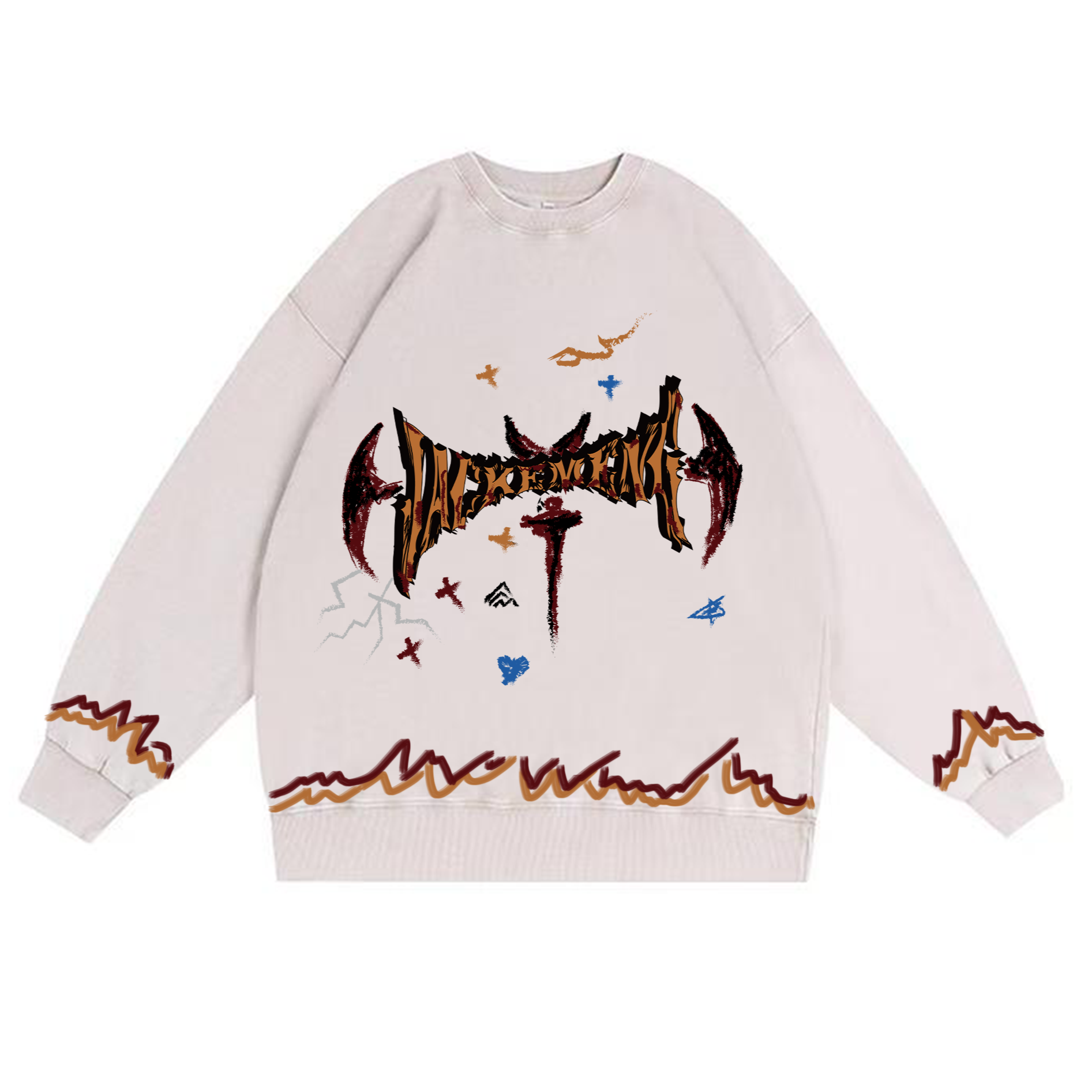 Demon JACKEMENG Washed Oversized Sweatshirt – [The Recounted Cloth]
