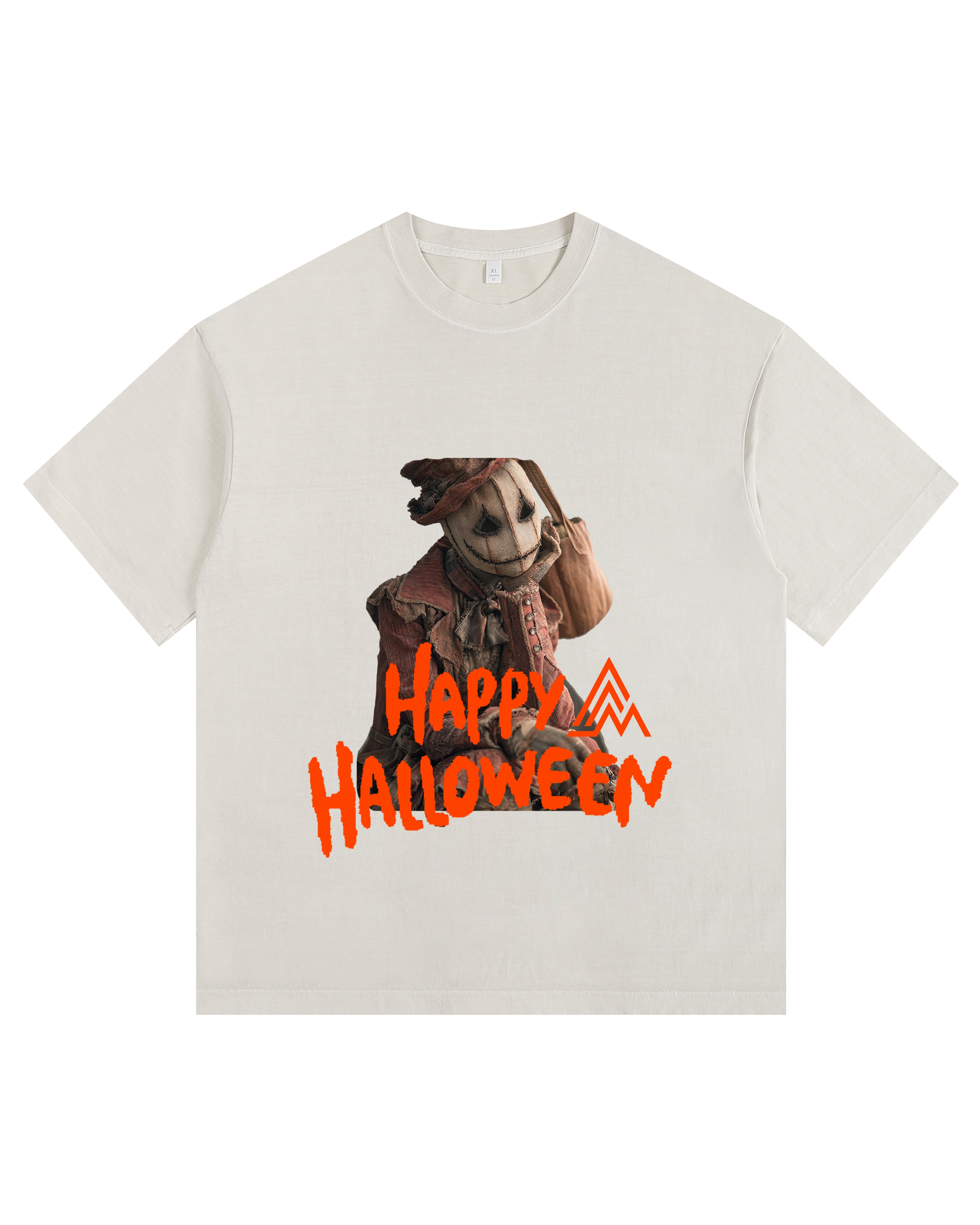 Scarecrow Vintage-Washed Oversized T-shirt – [Halloween🎃]