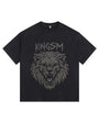 King of Beasts Vintage-Washed Oversized T-shirt - [CRYSTAL REBEL]
