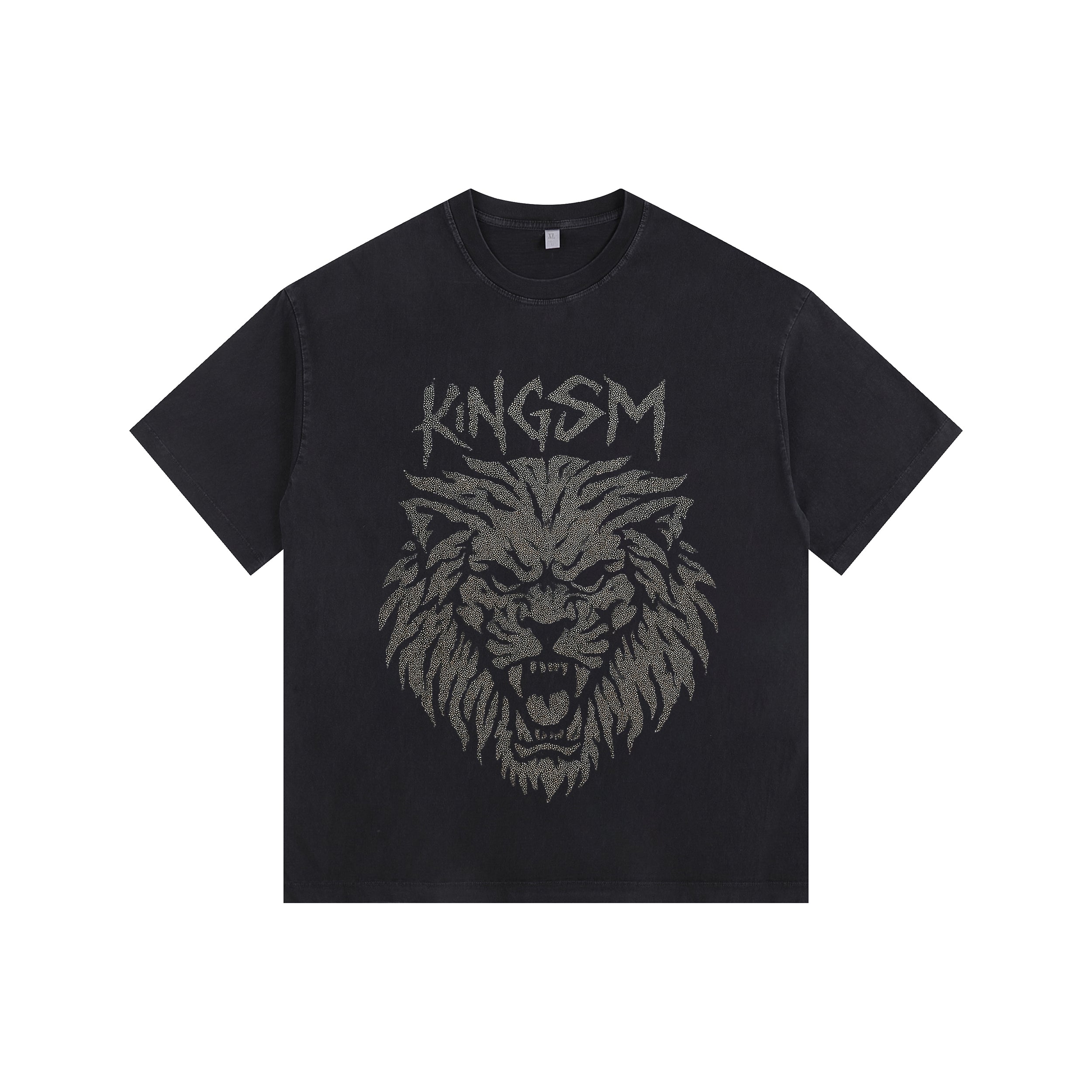 King of Beasts Vintage-Washed Oversized T-shirt - [CRYSTAL REBEL]