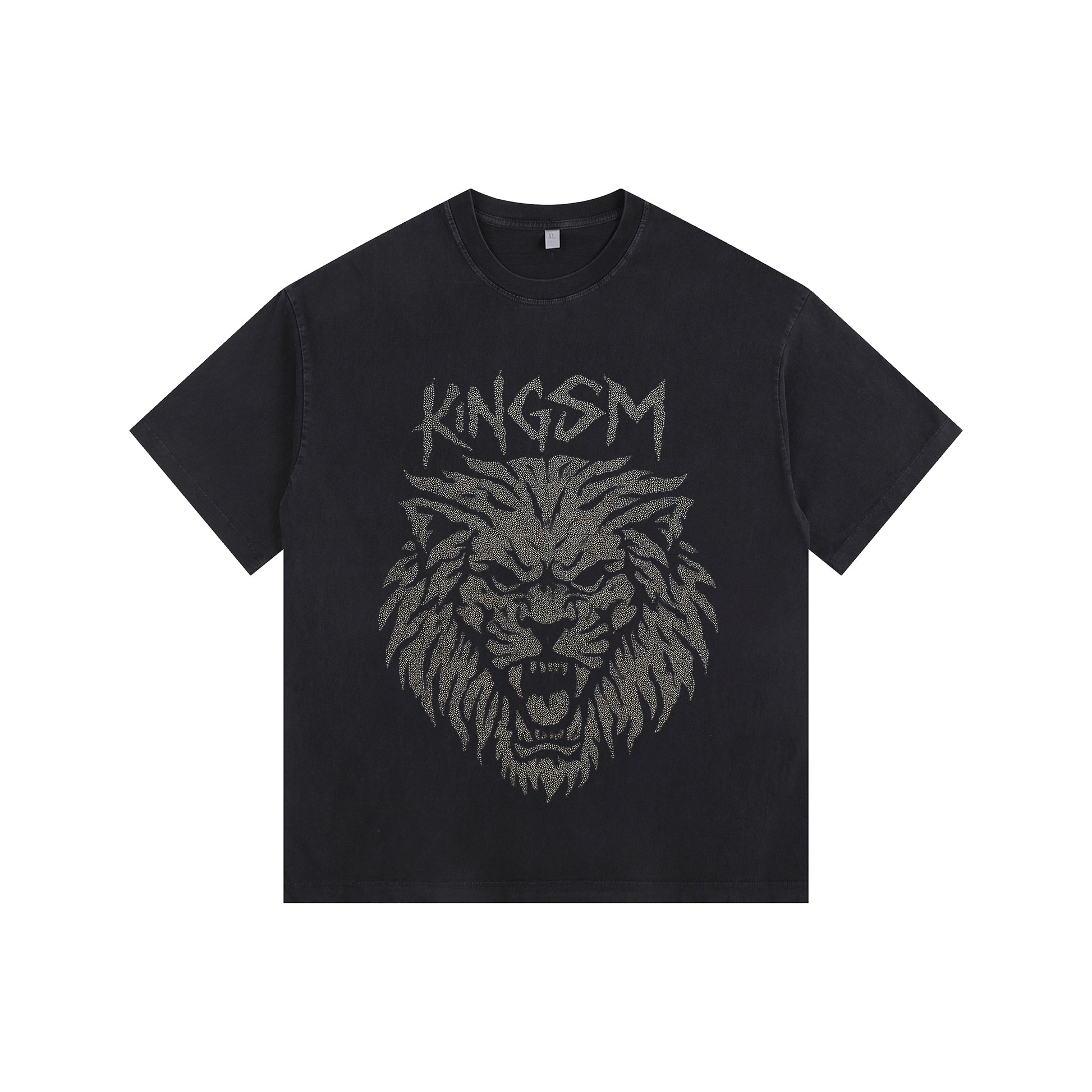 King of Beasts Vintage-Washed Oversized T-shirt - [CRYSTAL REBEL]