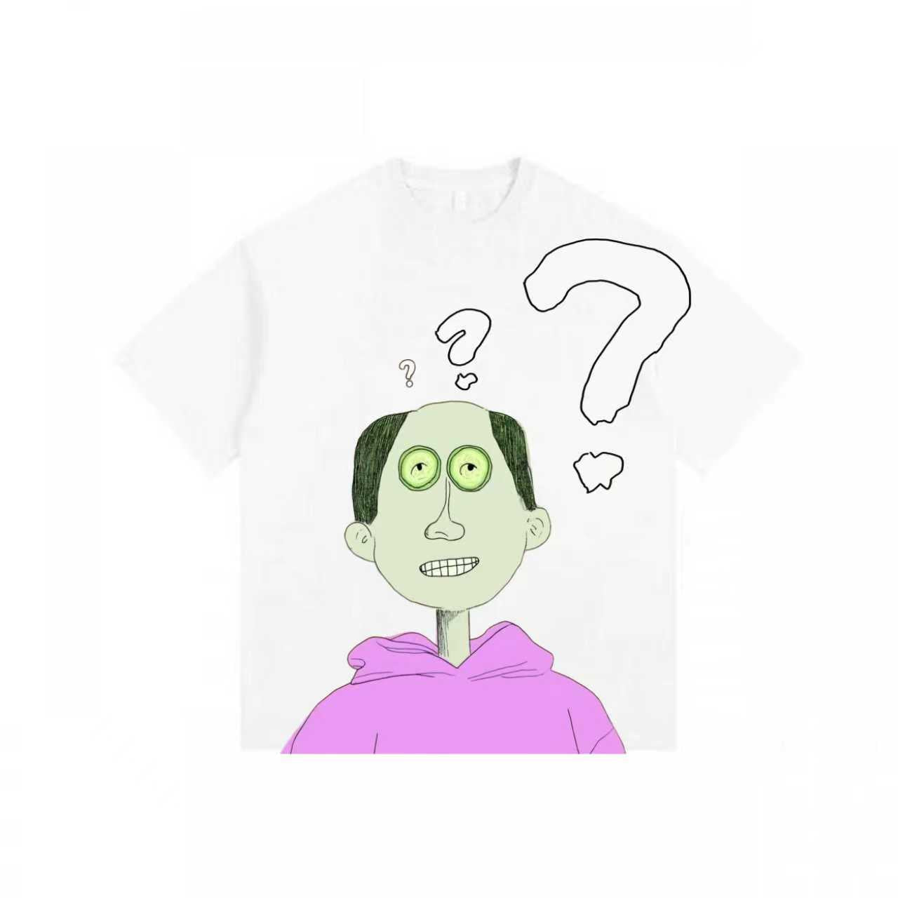 Bizarre Cartoon Vintage-washed oversized T-shirt - [The Recounted Cloth]