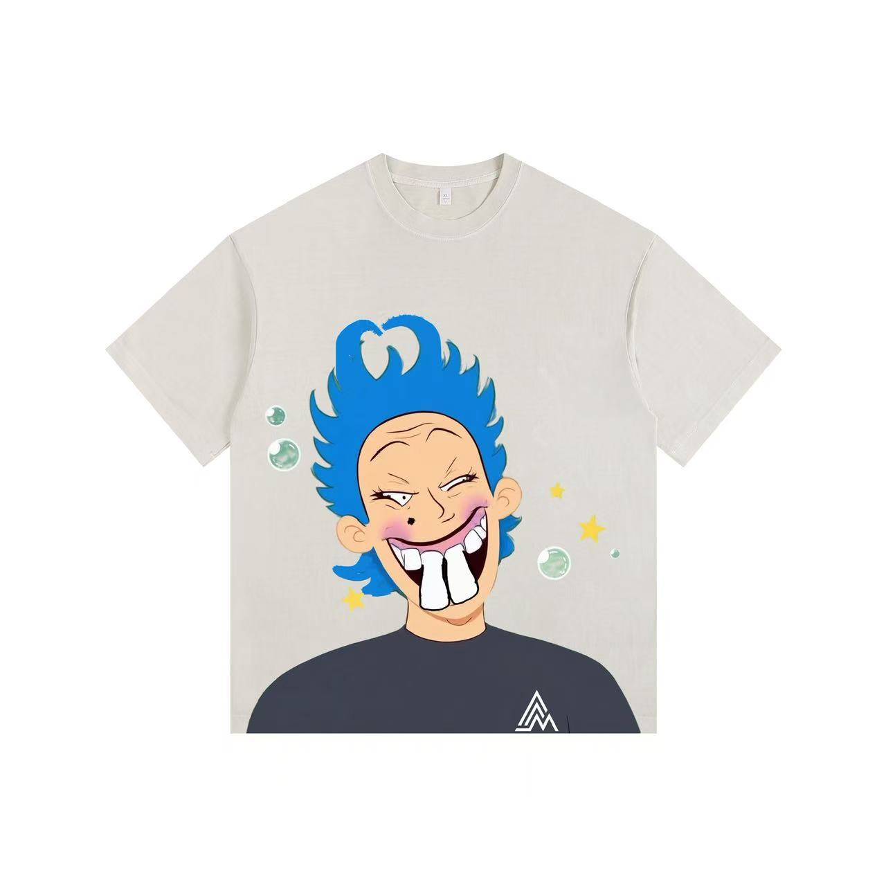 Bizarre Cartoon Vintage-washed oversized T-shirt - [The Recounted Cloth]